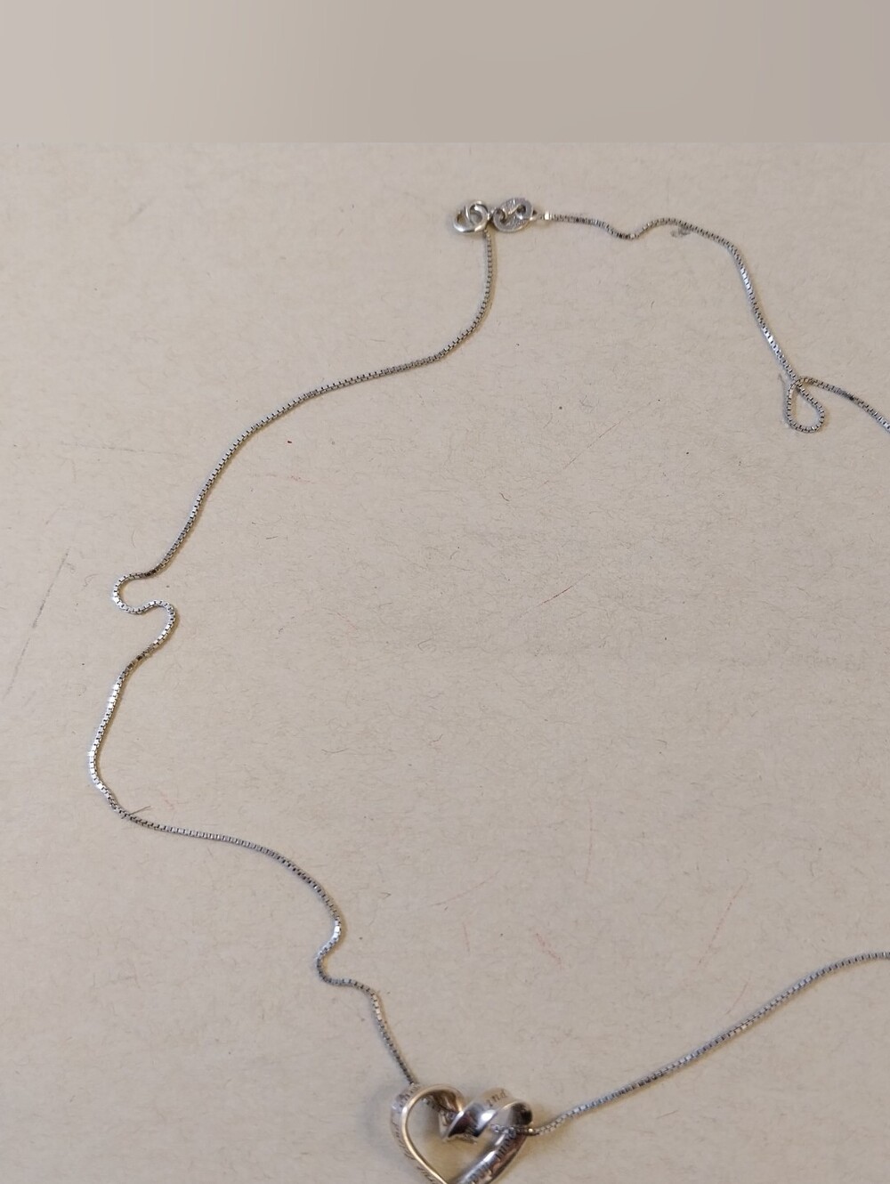 Sterling Silver Heart Pendant Necklace - Silver - Picture 3 of 12